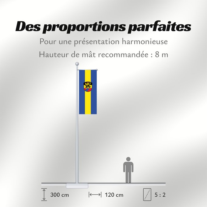 Proportions du drapeau : Erharting (Inn-Salzach)