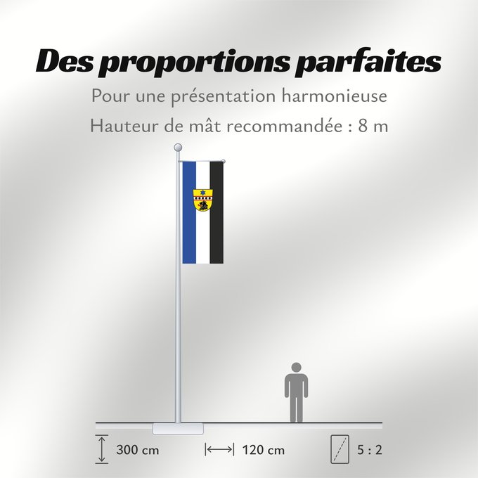 Proportions du drapeau : Rattenkirchen (Inn-Salzach)