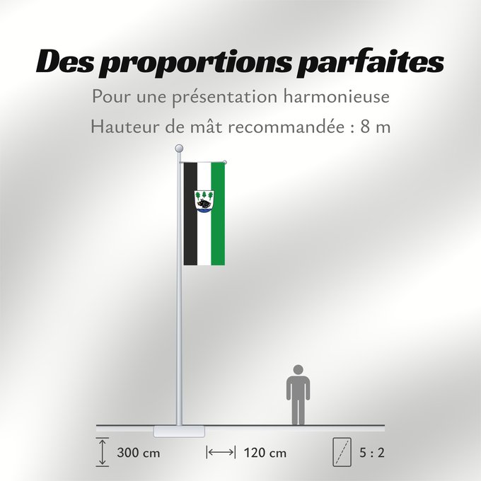 Proportions du drapeau : Sauerlach (Münchener Umland)