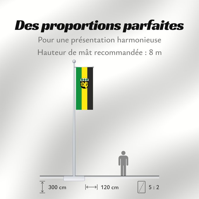 Proportions du drapeau : Karlskron (Oberbayerns Städte)