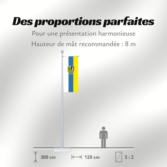 Proportions du drapeau : Oberhausen (Oberbayerns Städte)