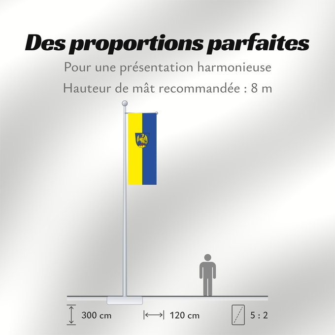Proportions du drapeau : Oberaudorf (Chiemsee-Alpenland)