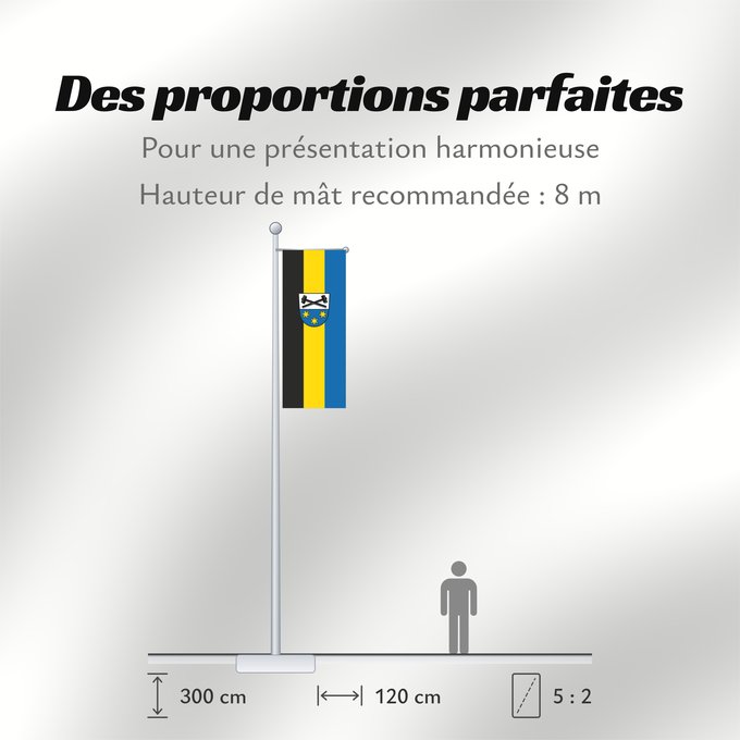 Proportions du drapeau : Bergen (Chiemgau)