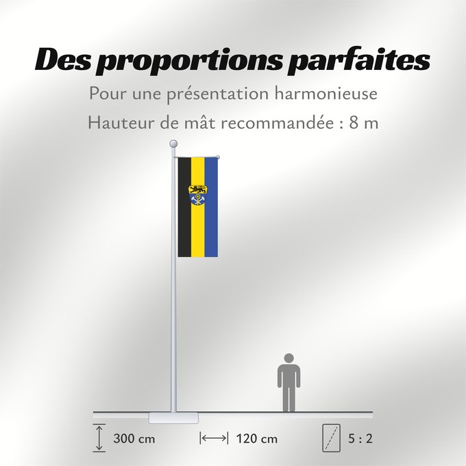 Proportions du drapeau : Weilheim-Schongau (Kreis)