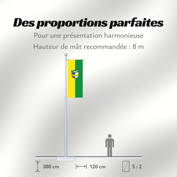 Proportions du drapeau : Grafling (Bayerischer Wald)