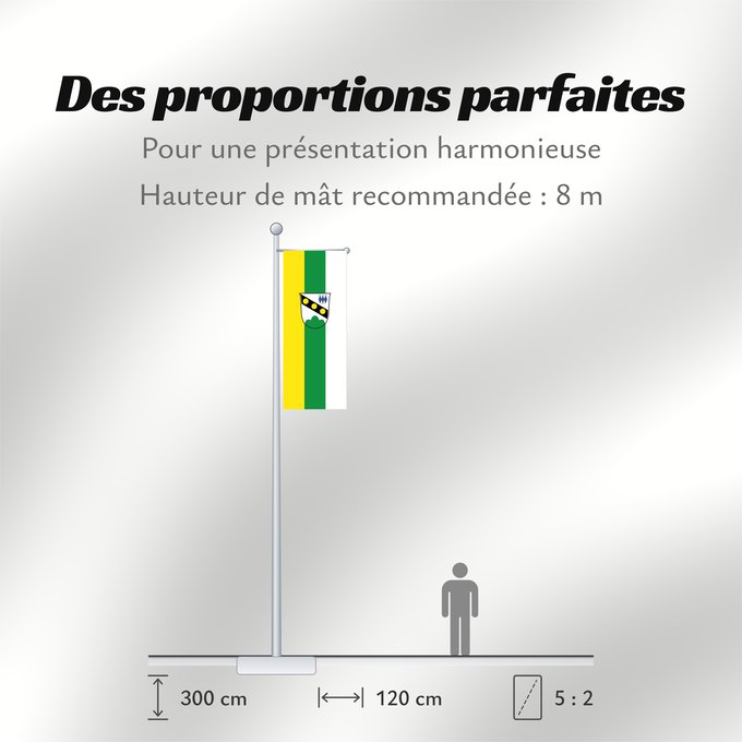 Proportions du drapeau : Oberpöring (Bayerisches Golf- und Thermenland)