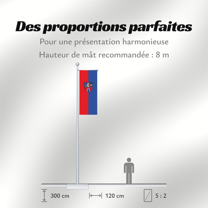 Proportions du drapeau : Osterhofen, St (Bayerisches Golf- und Thermenland)
