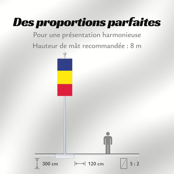 Proportions du drapeau : Andorra civil Andorra - civil version Andorre Andorra