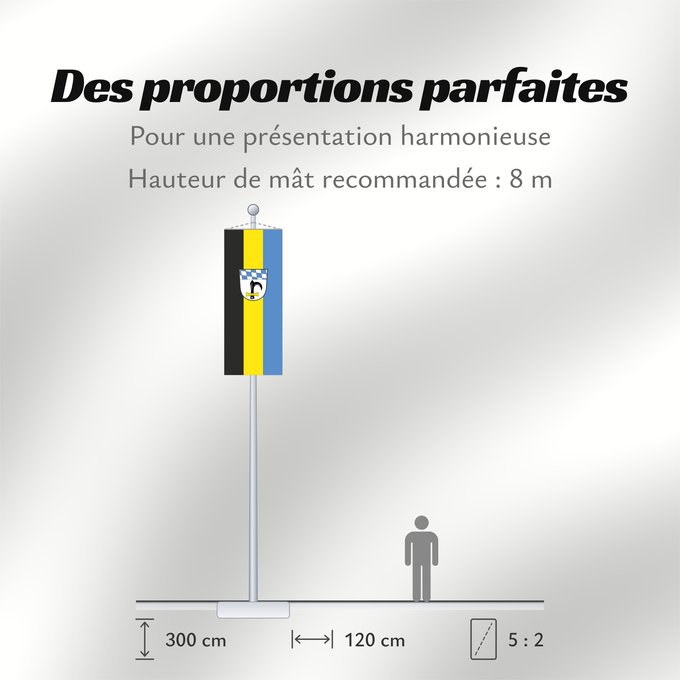 Proportions du drapeau : Marktl, M (Inn-Salzach)