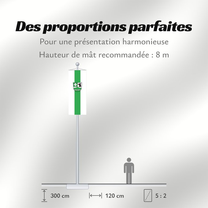 Proportions du drapeau : Icking (Tölzer Land)