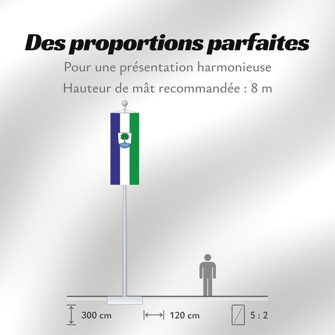 Proportions du drapeau : Hohenlinden (Ebersberger Grünes Land)