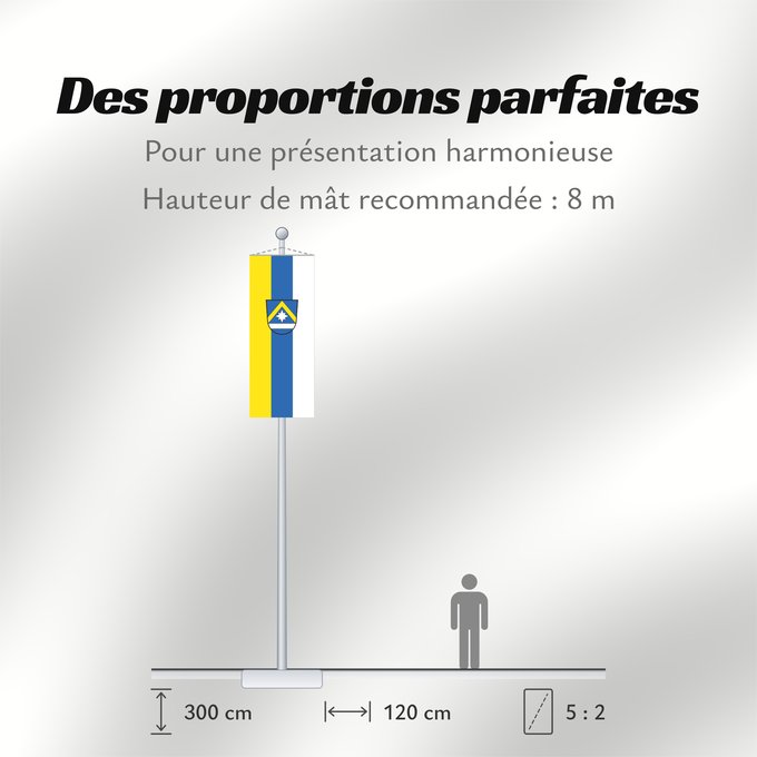 Proportions du drapeau : Poing (Ebersberger Grünes Land)