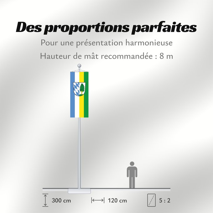 Proportions du drapeau : Kösching, M (Naturpark Altmühltal)