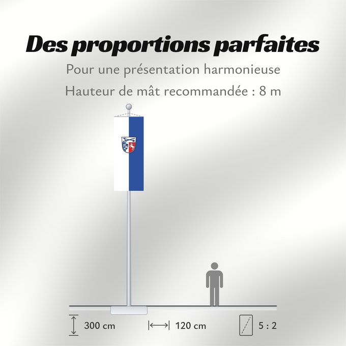 Proportions du drapeau : Fraunberg (Münchener Umland)
