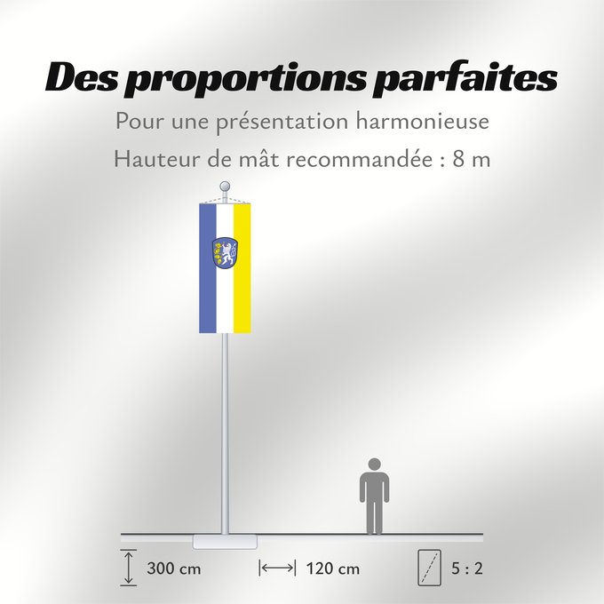 Proportions du drapeau : Attenkirchen (Münchener Umland)