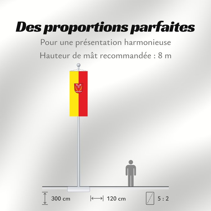 Proportions du drapeau : Kirchdorf a.d.Amper (Münchener Umland)