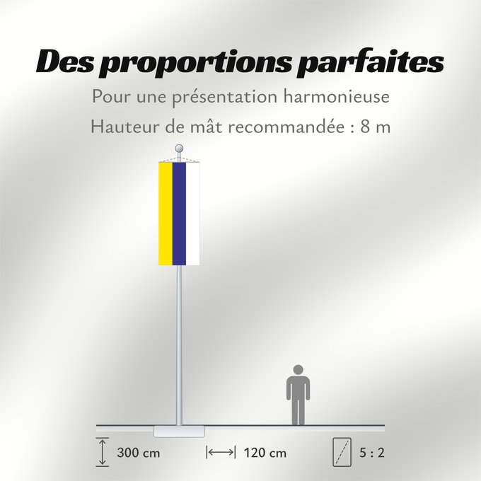 Proportions du drapeau : Großweil (Zugspitz-Region)