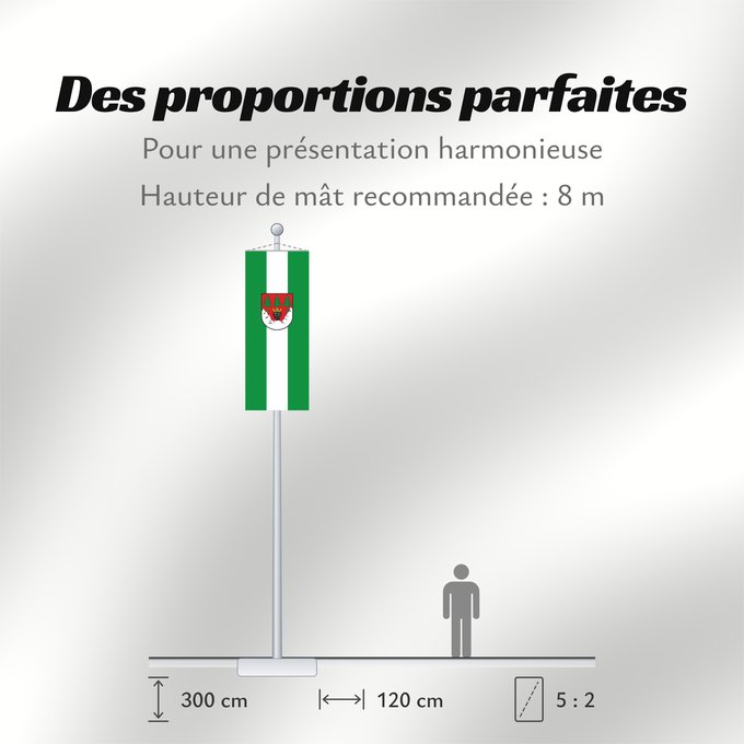 Proportions du drapeau : Mittenwald, M (Zugspitz-Region)