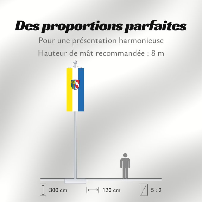 Proportions du drapeau : Eching am Ammersee (Ammersee-Lech)