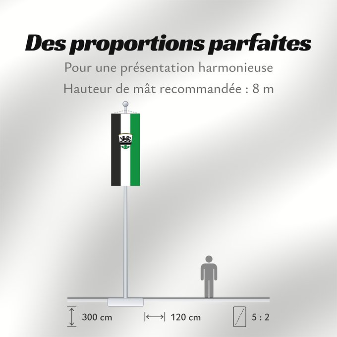 Proportions du drapeau : Pürgen (Ammersee-Lech)