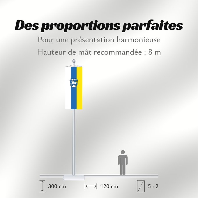 Proportions du drapeau : Windach (Ammersee-Lech)