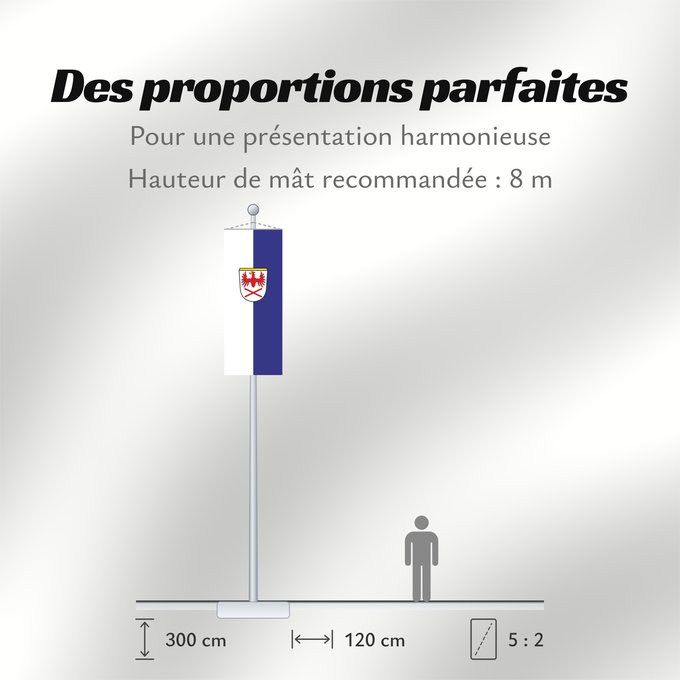 Proportions du drapeau : Hausham (Alpenregion Tegernsee-Schliersee)