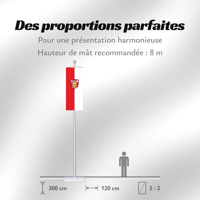 Proportions du drapeau : Lohkirchen (Inn-Salzach)