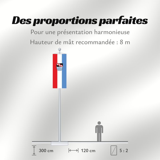 Proportions du drapeau : Niederbergkirchen (Inn-Salzach)