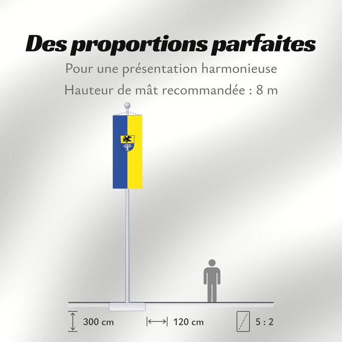 Proportions du drapeau : Oberbergkirchen (Inn-Salzach)