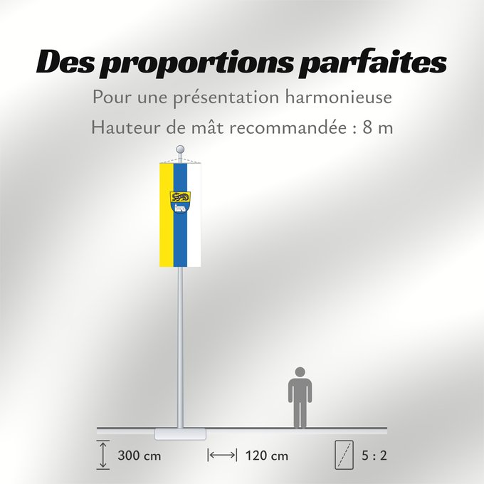 Proportions du drapeau : Oberneukirchen (Inn-Salzach)