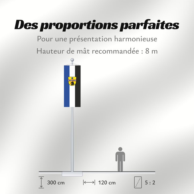 Proportions du drapeau : Rattenkirchen (Inn-Salzach)