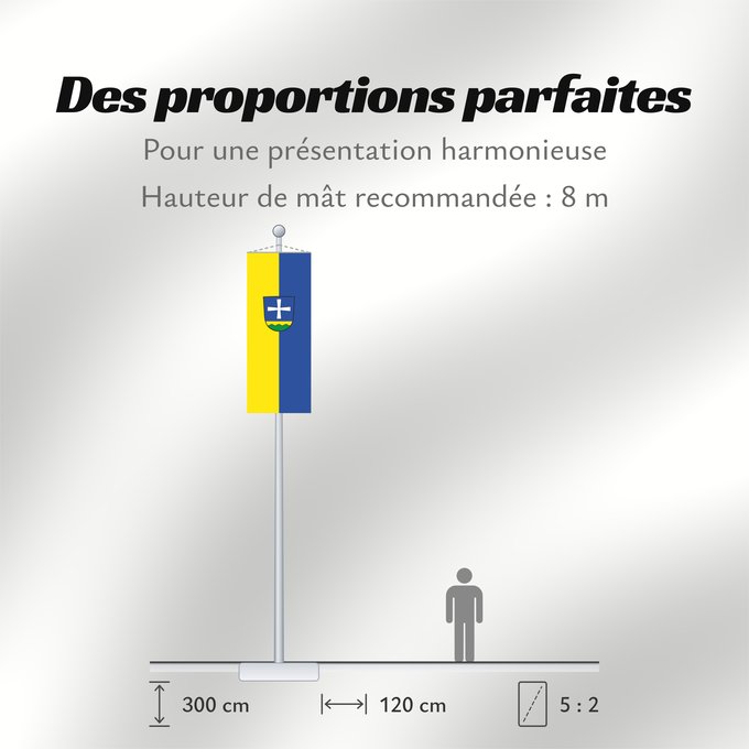 Proportions du drapeau : Straßlach-Dingharting (Münchener Umland)