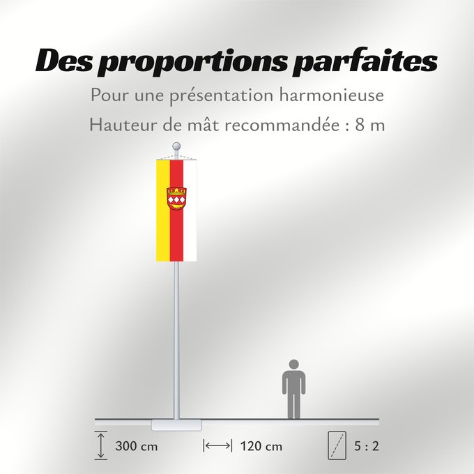 Proportions du drapeau : Ehekirchen (Oberbayerns Städte)