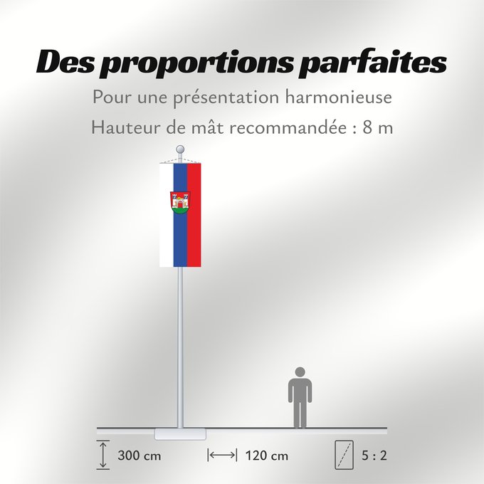 Proportions du drapeau : Neuburg a.d.Donau, GKSt (Oberbayerns Städte)