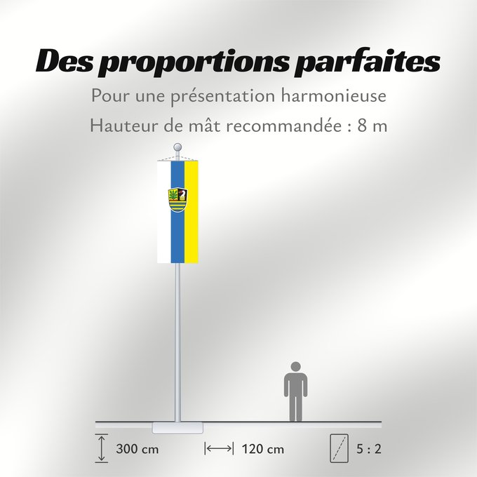 Proportions du drapeau : Oberhausen (Oberbayerns Städte)