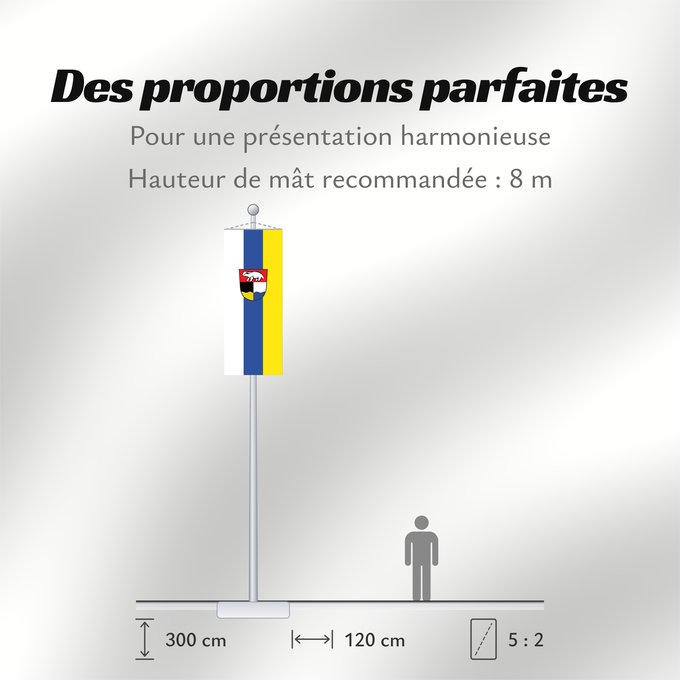 Proportions du drapeau : Rohrenfels (Oberbayerns Städte)