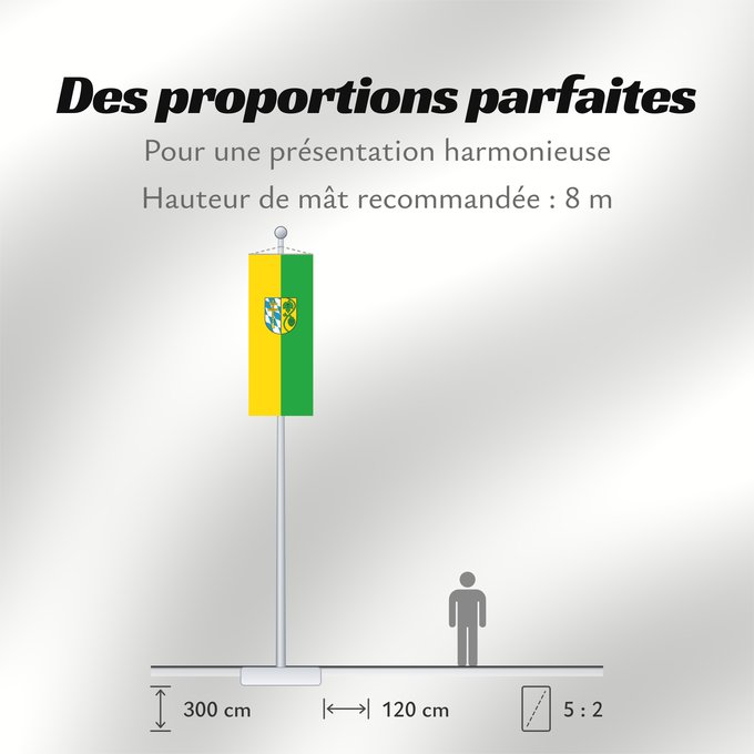 Proportions du drapeau : Pfaffenhofen a.d.Ilm (Kreis)
