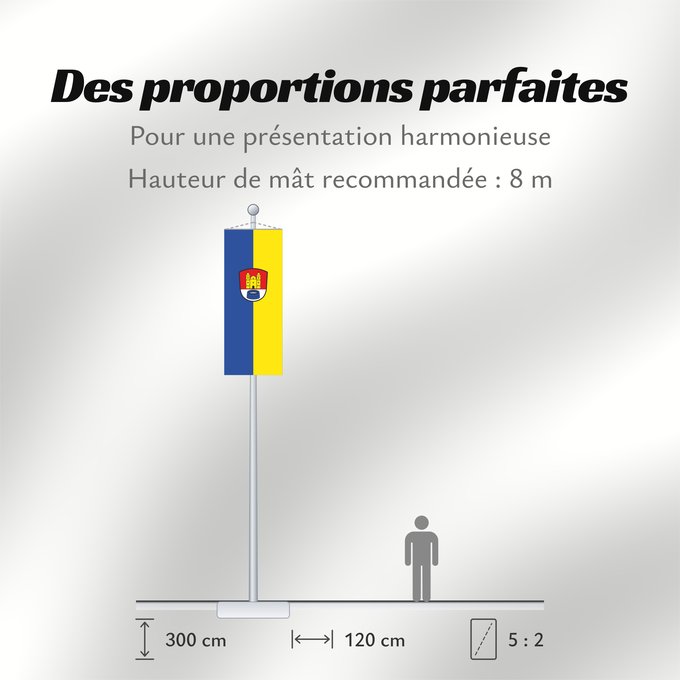 Proportions du drapeau : Breitbrunn a.Chiemsee (Chiemsee-Alpenland)