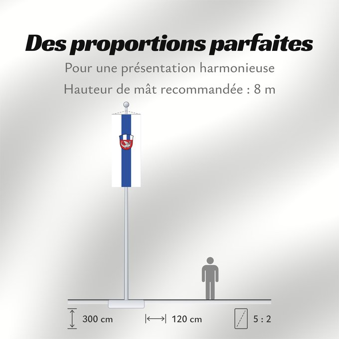 Proportions du drapeau : Frasdorf (Chiemsee-Alpenland)