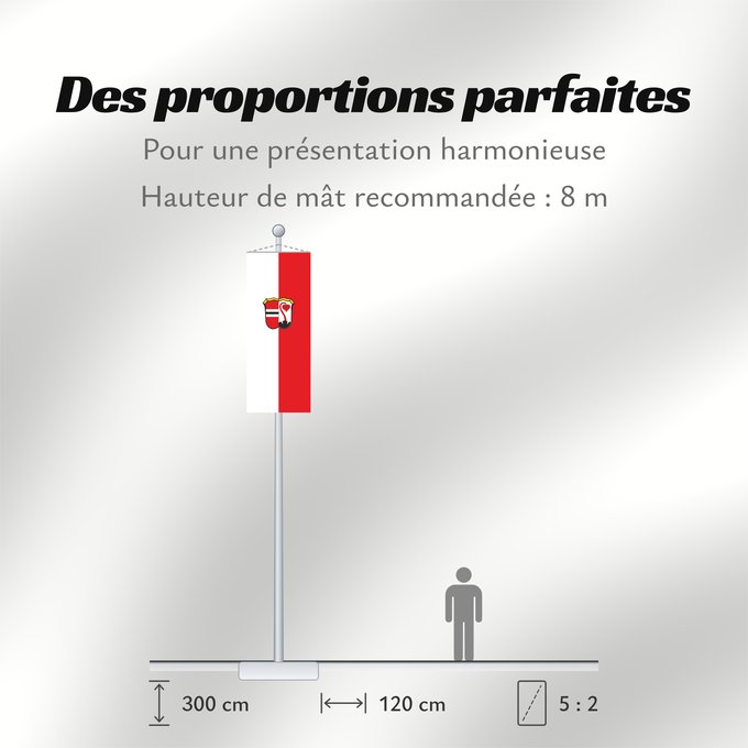 Proportions du drapeau : Halfing (Chiemsee-Alpenland)
