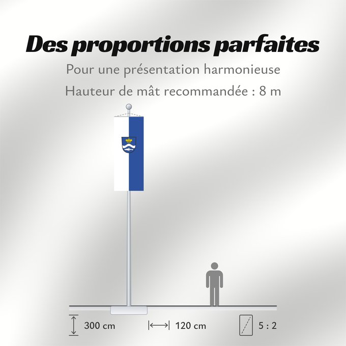Proportions du drapeau : Berg (Starnberger Fünf-Seen-Land)