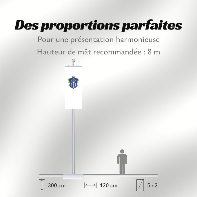 Proportions du drapeau : Gauting (Starnberger Fünf-Seen-Land)