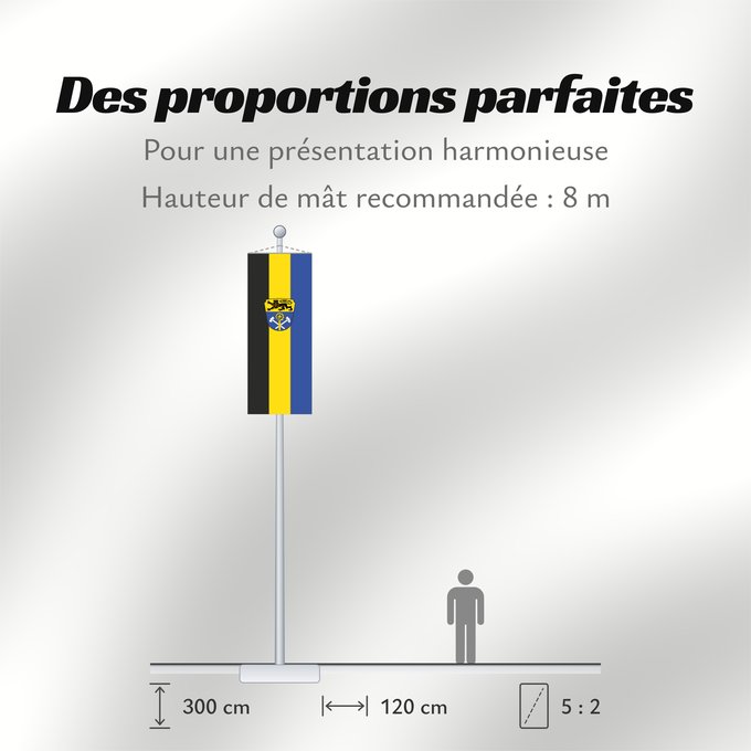 Proportions du drapeau : Weilheim-Schongau (Kreis)