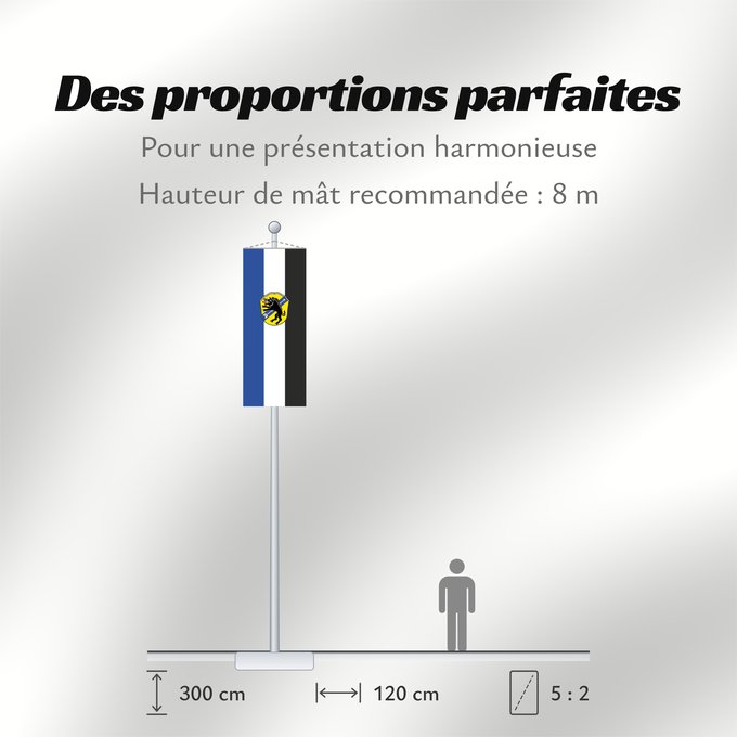 Proportions du drapeau : Eberfing (Pfaffenwinkel)