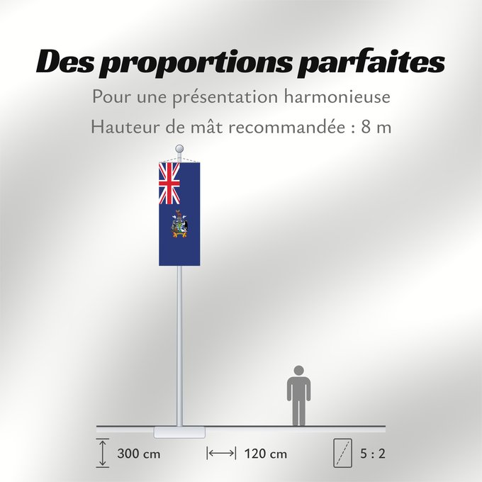Proportions du drapeau : South Georgia and the South Sandwich Islands	Géorgie du Sud-et-les Îles Sandwich du Sud	Islas Georgias del Sur y Sandwich del Sur	Südgeorgien und die Südlichen Sandwichinseln	Georgia del Sud e isole Sandwich del Sud