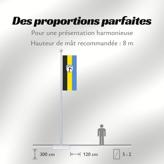 Proportions du drapeau : Marktl, M (Inn-Salzach)