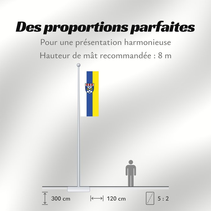 Proportions du drapeau : Winhöring (Inn-Salzach)