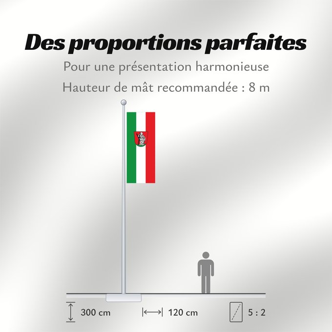 Proportions du drapeau : Teisendorf, M (Berchtesgadener Land)