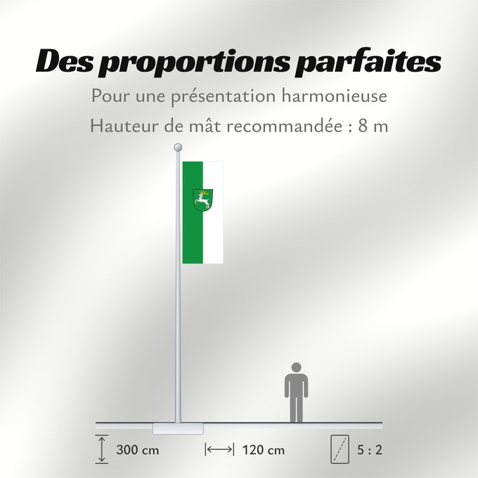 Proportions du drapeau : Lenggries (Tölzer Land)