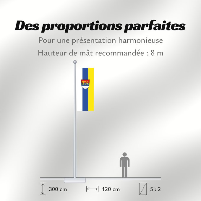 Proportions du drapeau : Münsing (Tölzer Land)